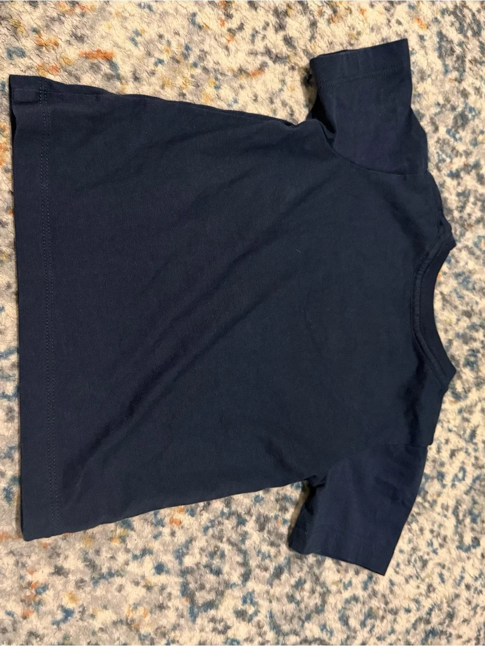 Patagonia Navy Short-Sleeve Tee with Sunset Ocean Graphic
